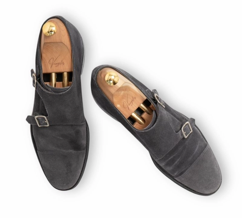 Oxfords Are Not Brogues Dark Grey Suede Monk