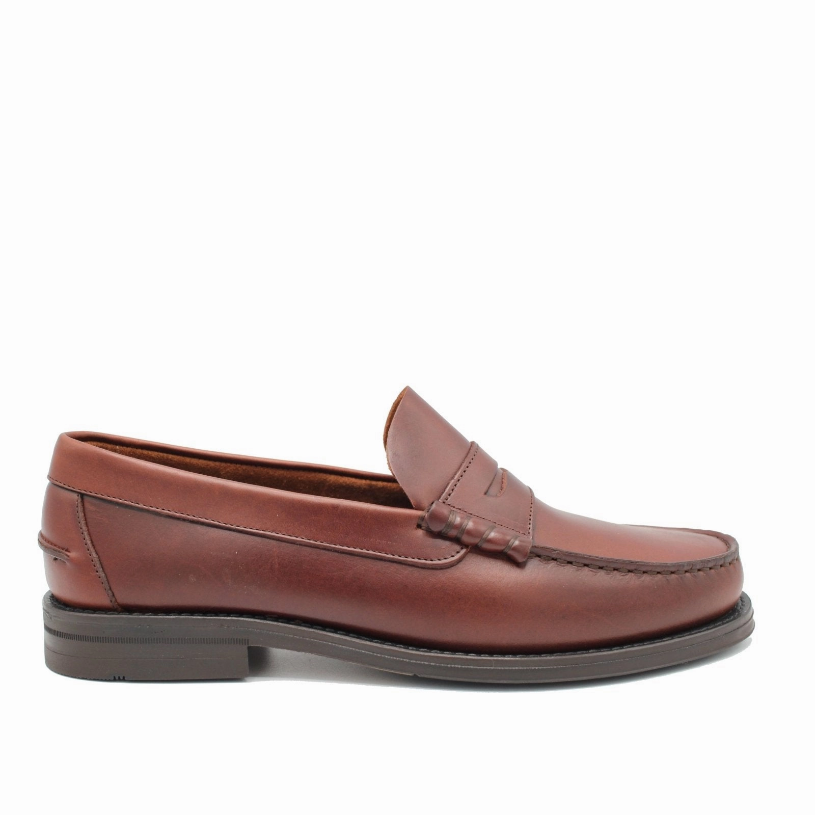 COLL RED BROWN LEATHER Jewelled Loafers