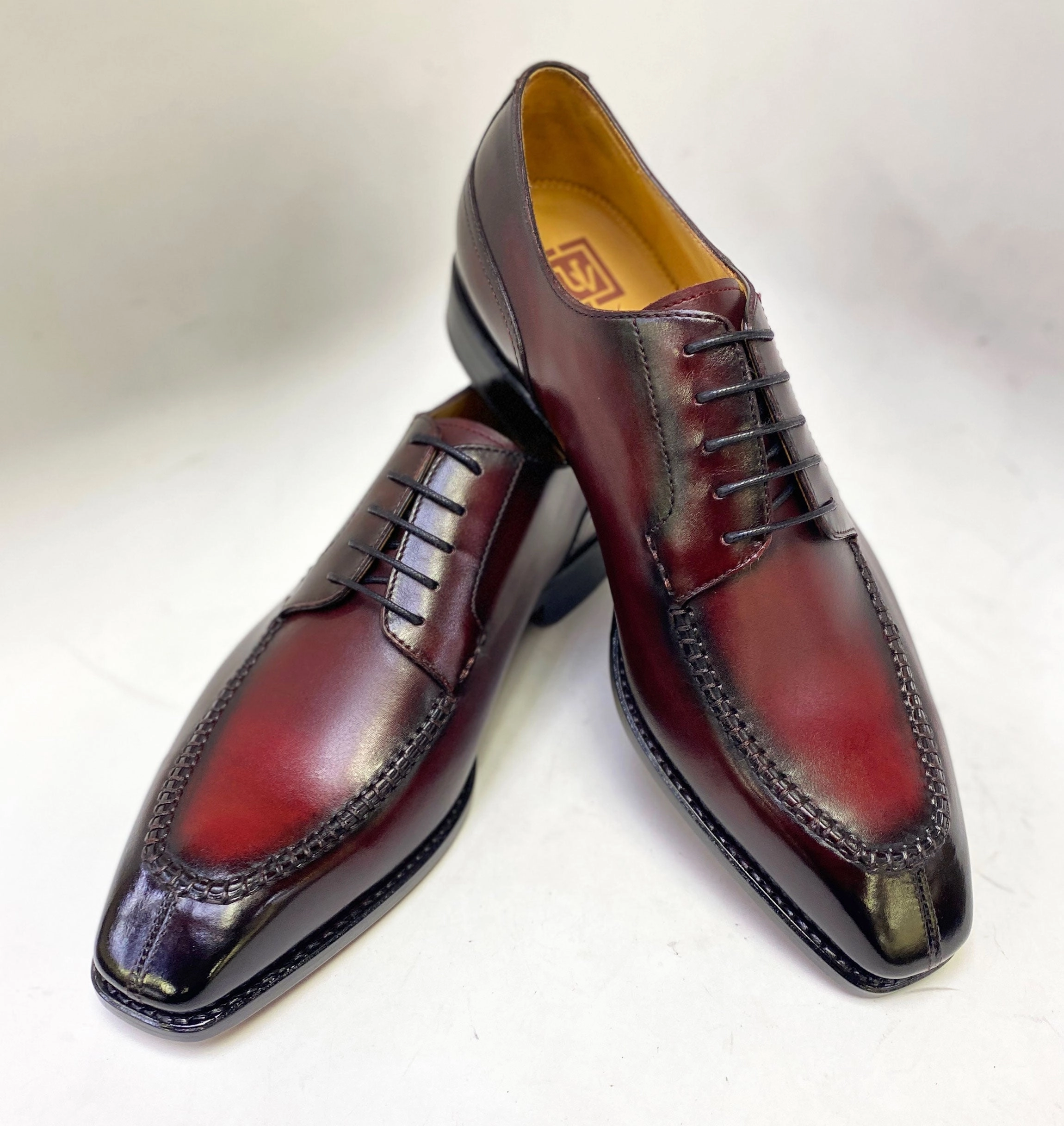 Style: Norman Plus! - Burgundy Stone Oxfords