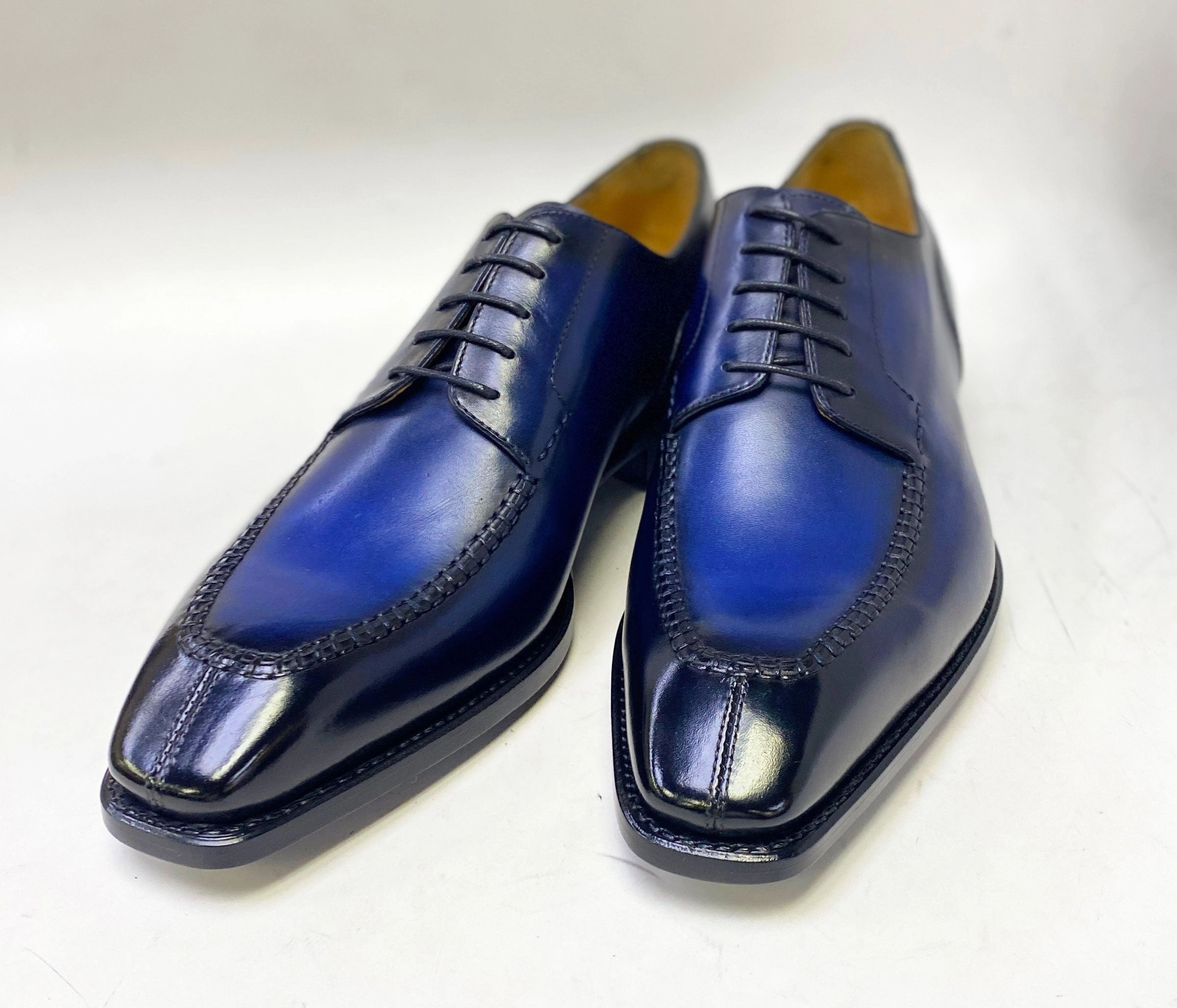 Style: Norman Plus! - Navy Side Shoes Oxfords