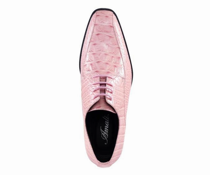 Amali Harvey Men's Pink Animal Print Sophisticated Oxford Shoes Tall Lace Up Shoes