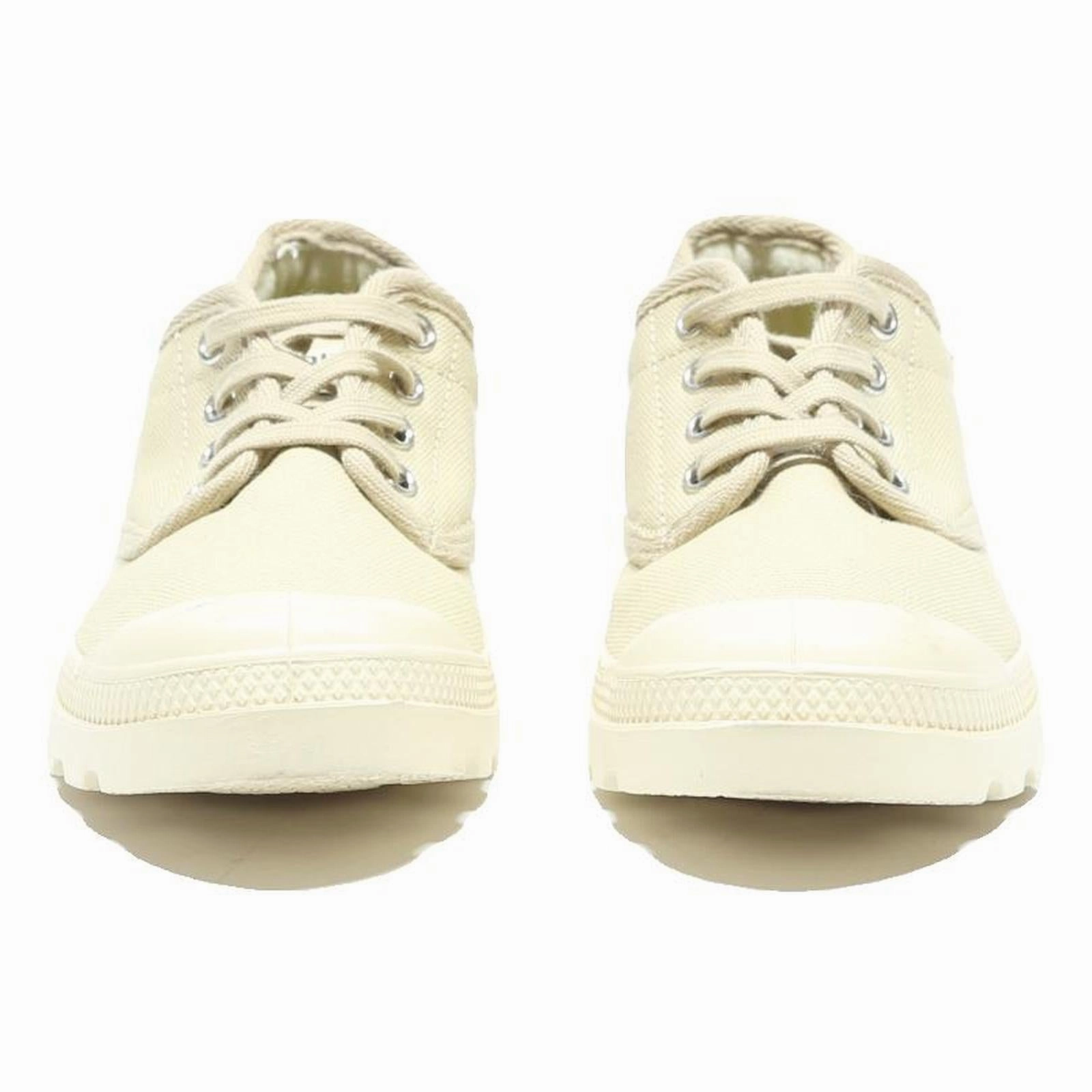 PALLADIUM Womens Pampa Oxford Low Top Trainers Canvas Beige UK 4 Casual Durable Fashion Casual Shoes