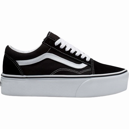 Vans Unisex Old Skool Stackform Shoes - Black / White Casual Shoes With Good Support