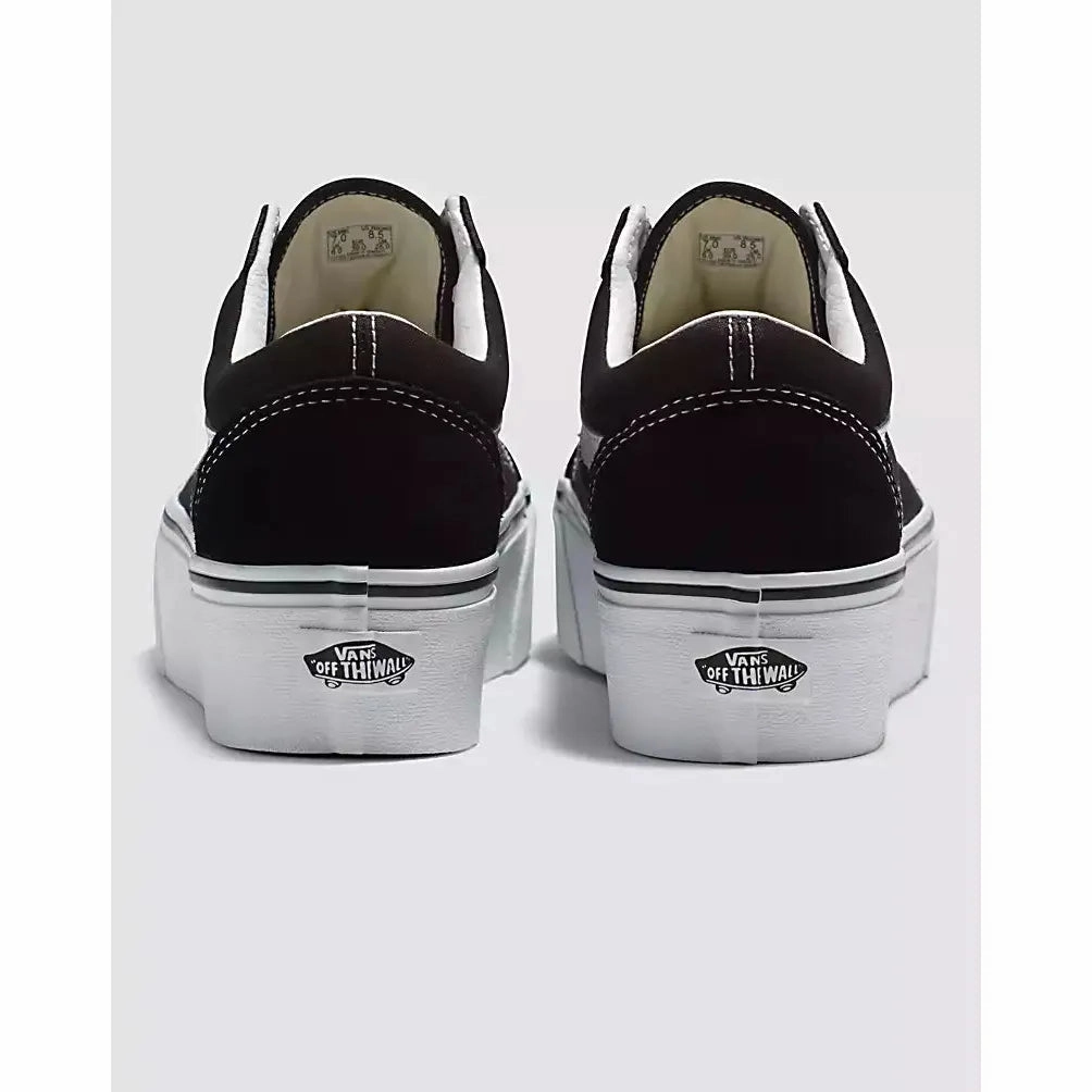 Wear Tennis Shoes With Business Casual Vans Unisex Old Skool Stackform Shoes - Black / White