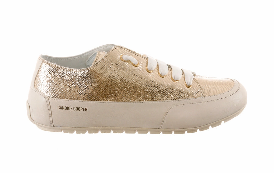 Cc Spark Gold Leather Brogues Shoes