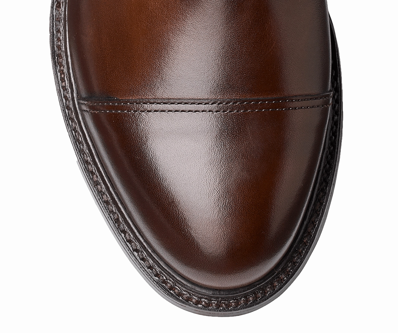 Jane Dark Brown Burnished Calf Leather Lace Up Shoes