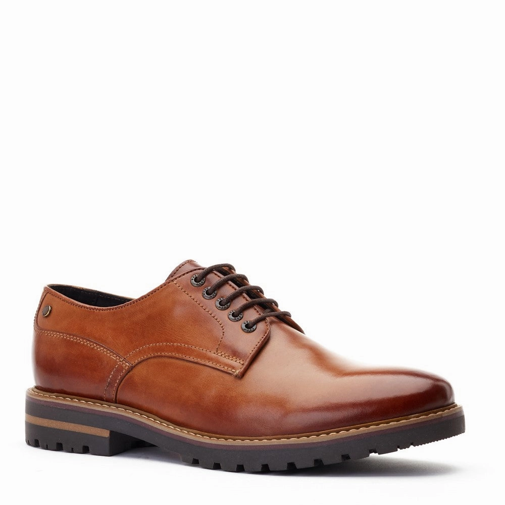 Base London Halsey Washed Derby Laces Up Shoes