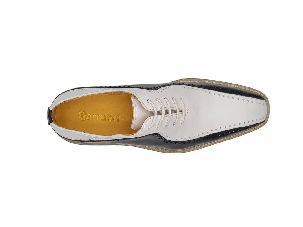 Zapatos Casuales Oxford Hombre Stylish Two-Tone Brogue Oxford