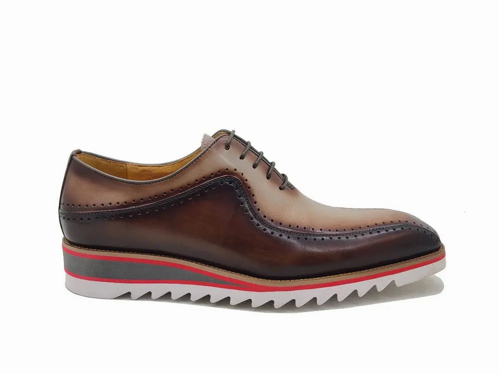 Stylish Two-Tone Brogue Oxford Oxfords Cashmere
