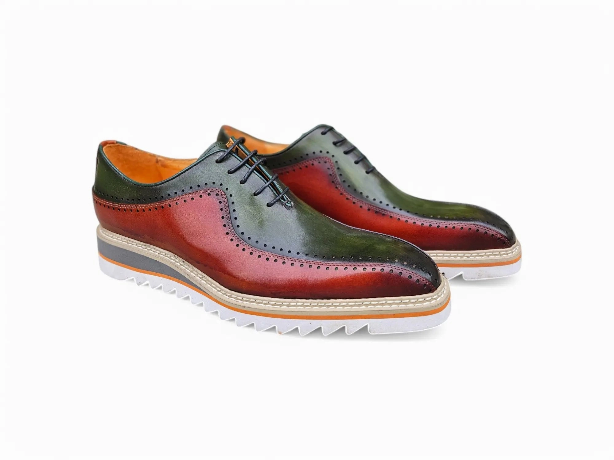 Lace Up Oxfords Stylish Two-Tone Brogue Oxford