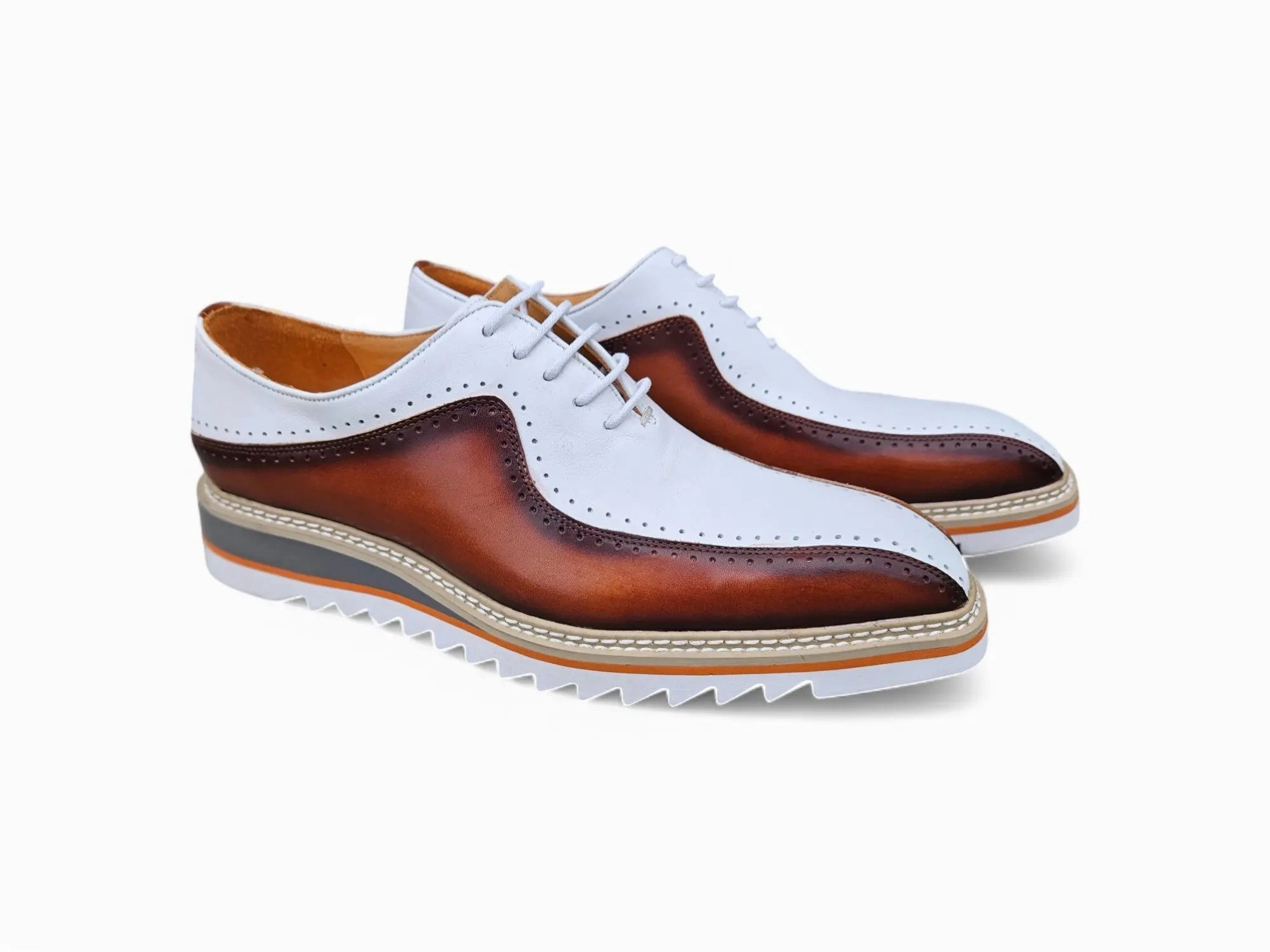 Stylish Two-Tone Brogue Oxford Footwear Oxfords