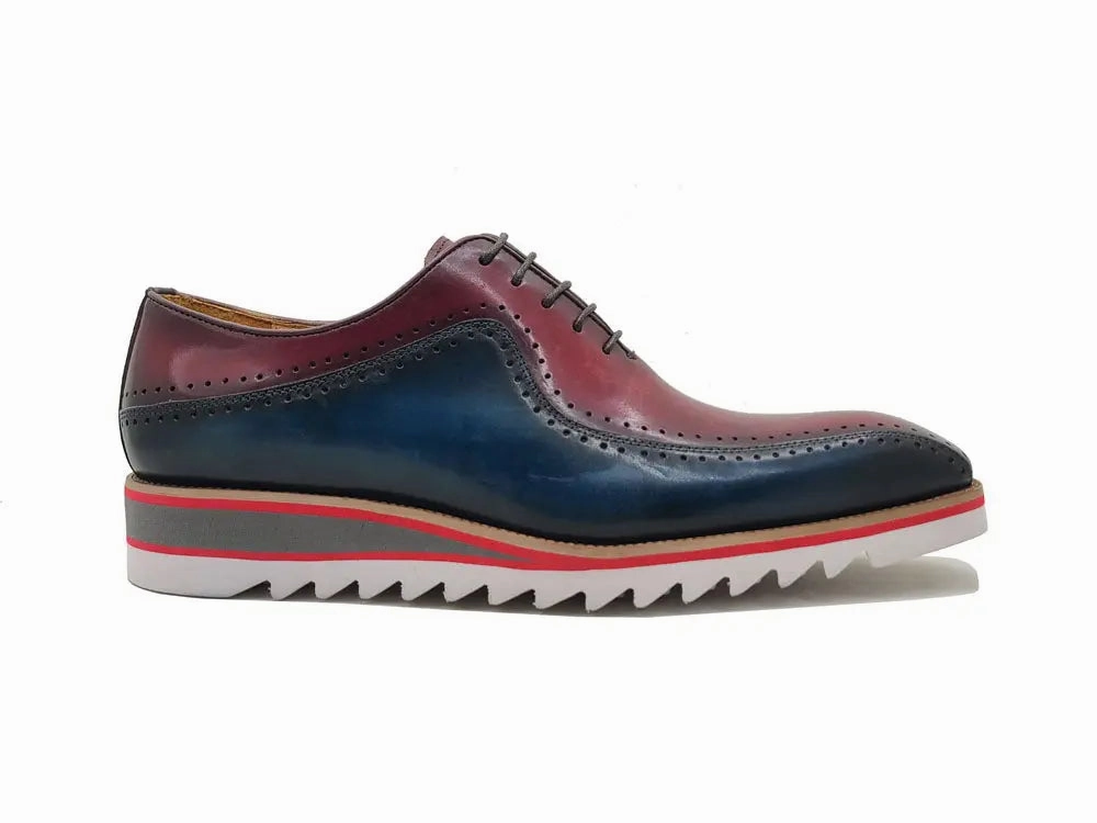 Crazy Horse Oxfords Stylish Two-Tone Brogue Oxford