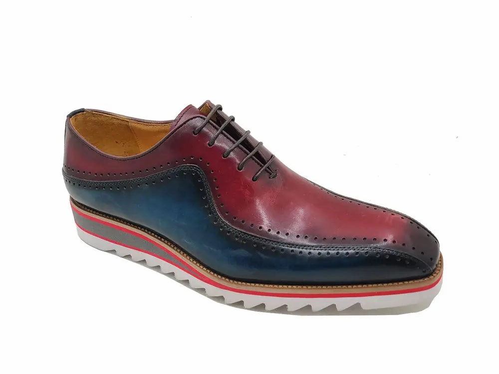 Stylish Two-Tone Brogue Oxford Oxford Weave