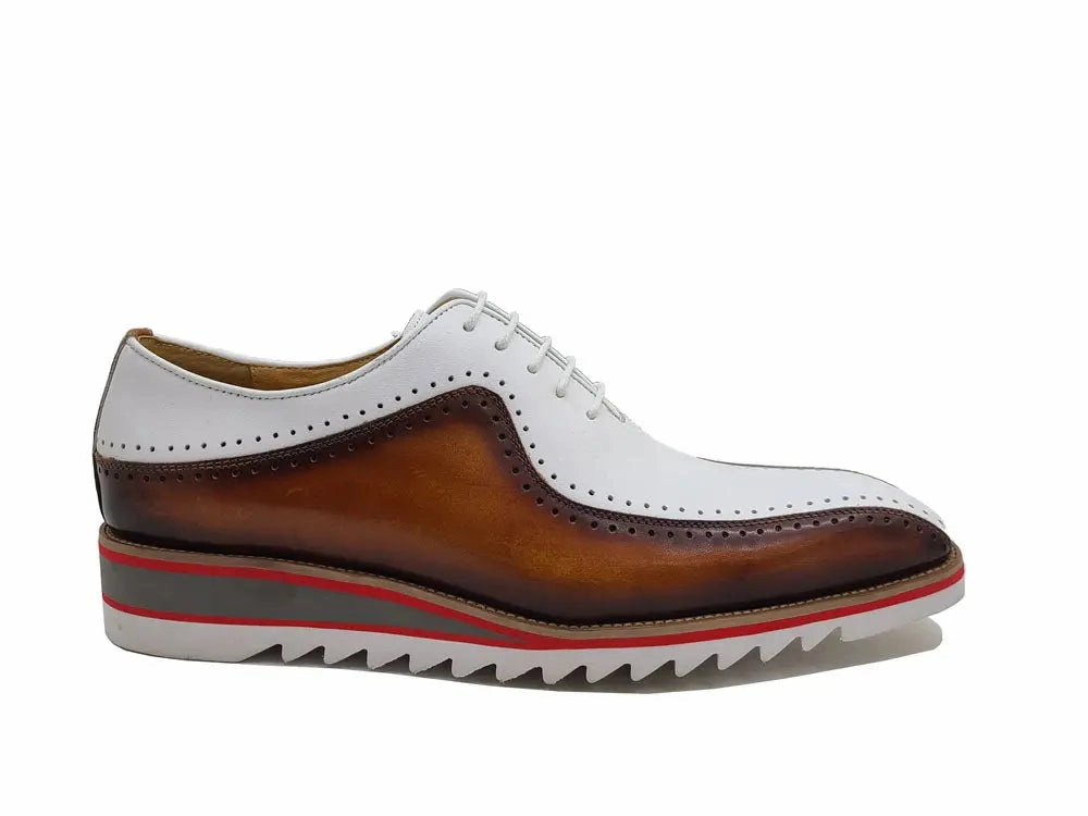 Stylish Two-Tone Brogue Oxford Classic Oxfords