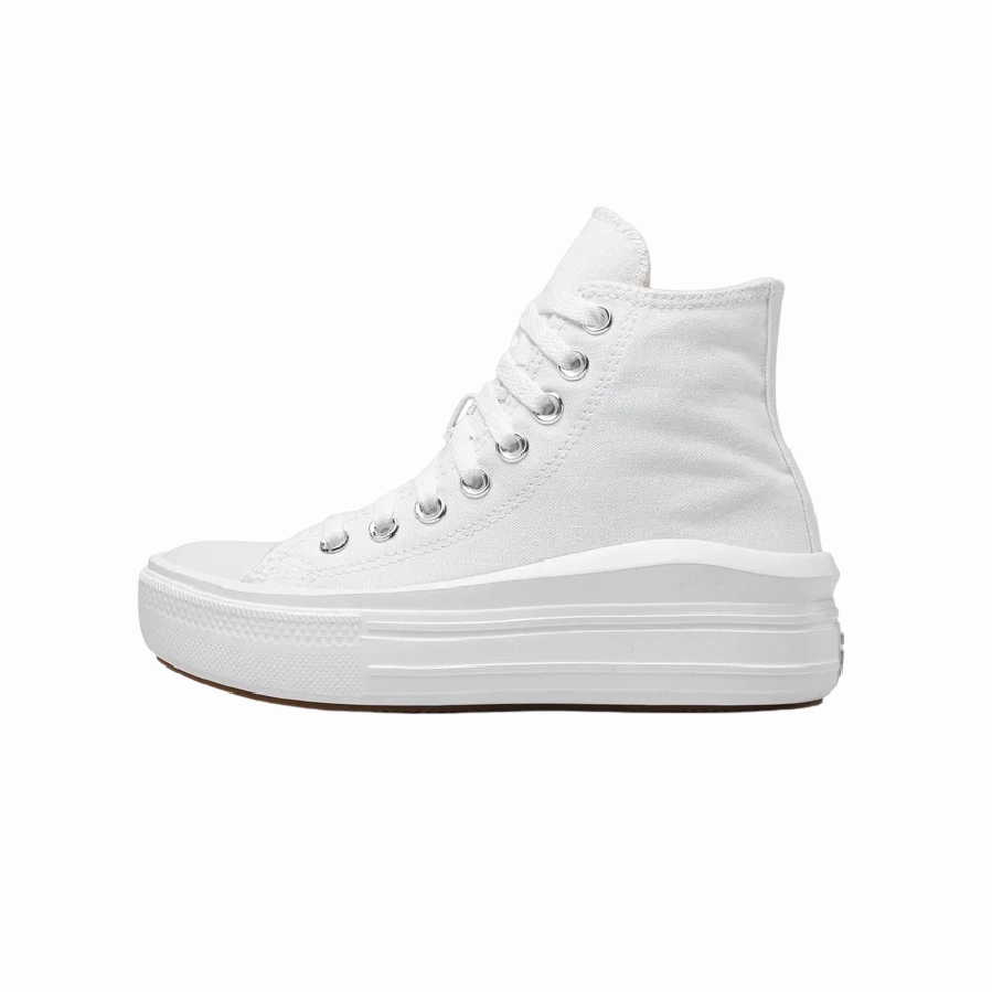 Mary Jane Shoes T Strap Converse All Star Chuck Taylor Move Donna Tela 568498C | Sneakers Platform alta bianca