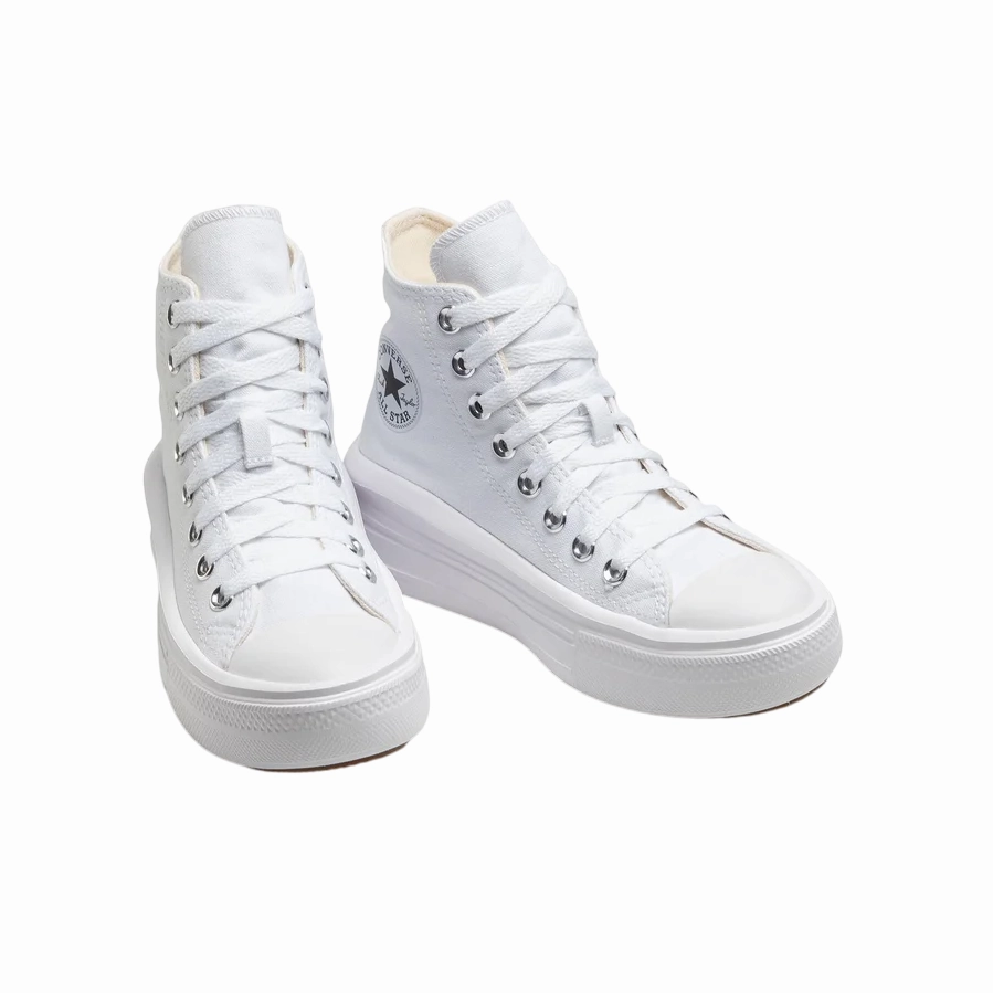Converse All Star Chuck Taylor Move Donna Tela 568498C | Sneakers Platform alta bianca Openwork Mary Jane Shoes