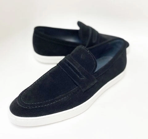 Suede Slip On Loafer Black Slip-on Slip In
