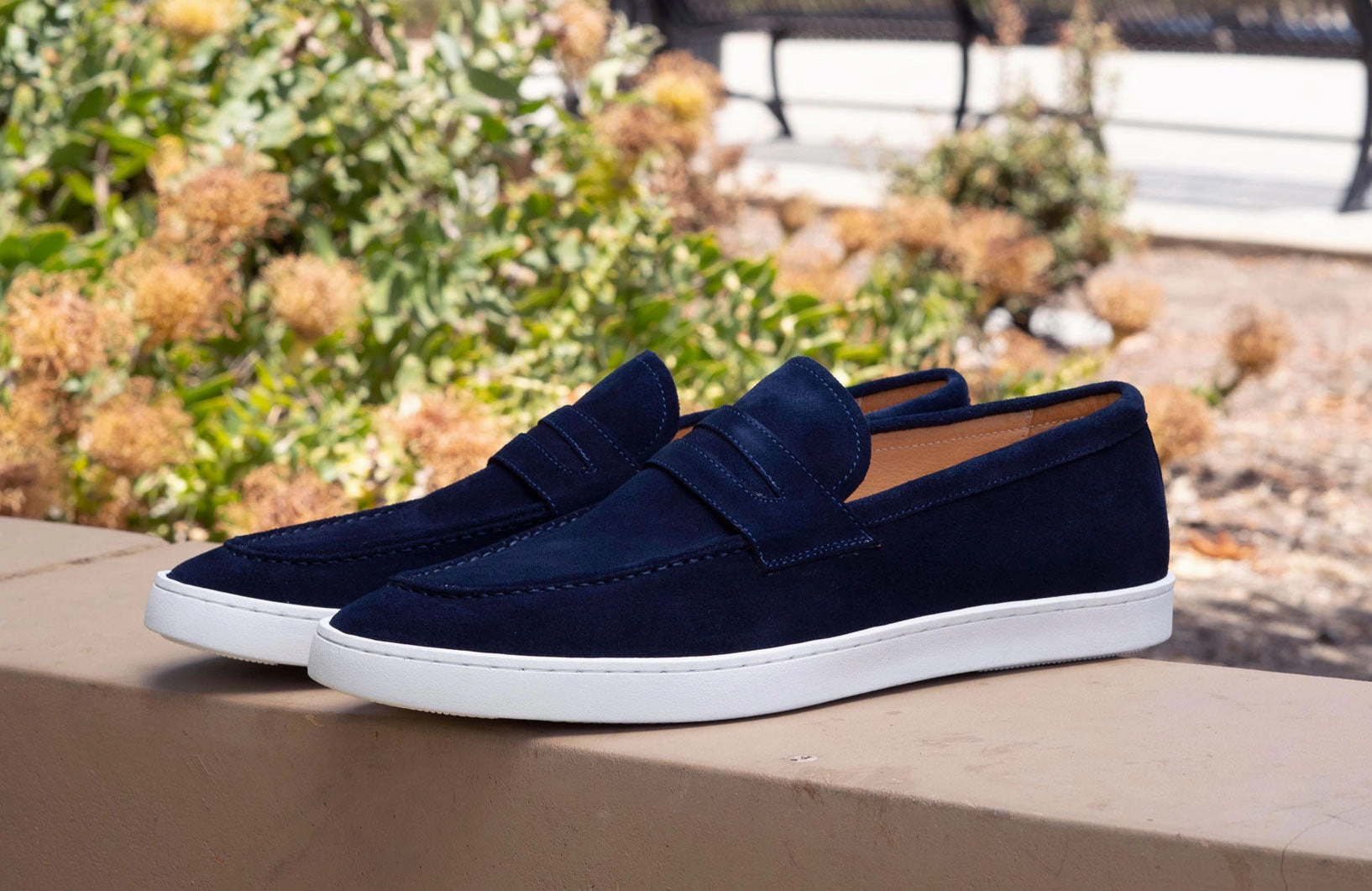 Slip On Footwear Suede Slip On Loafer Blue