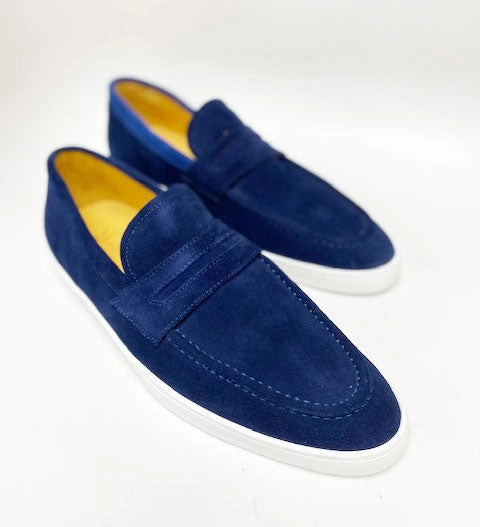 Suede Slip On Loafer Blue Diameter-nerves Slip-on Loafer