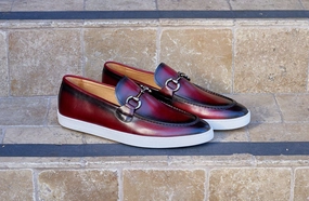Calfskin Slip-On Horsebit Loafer Burgundy Slip On Winter Boots Waterproof