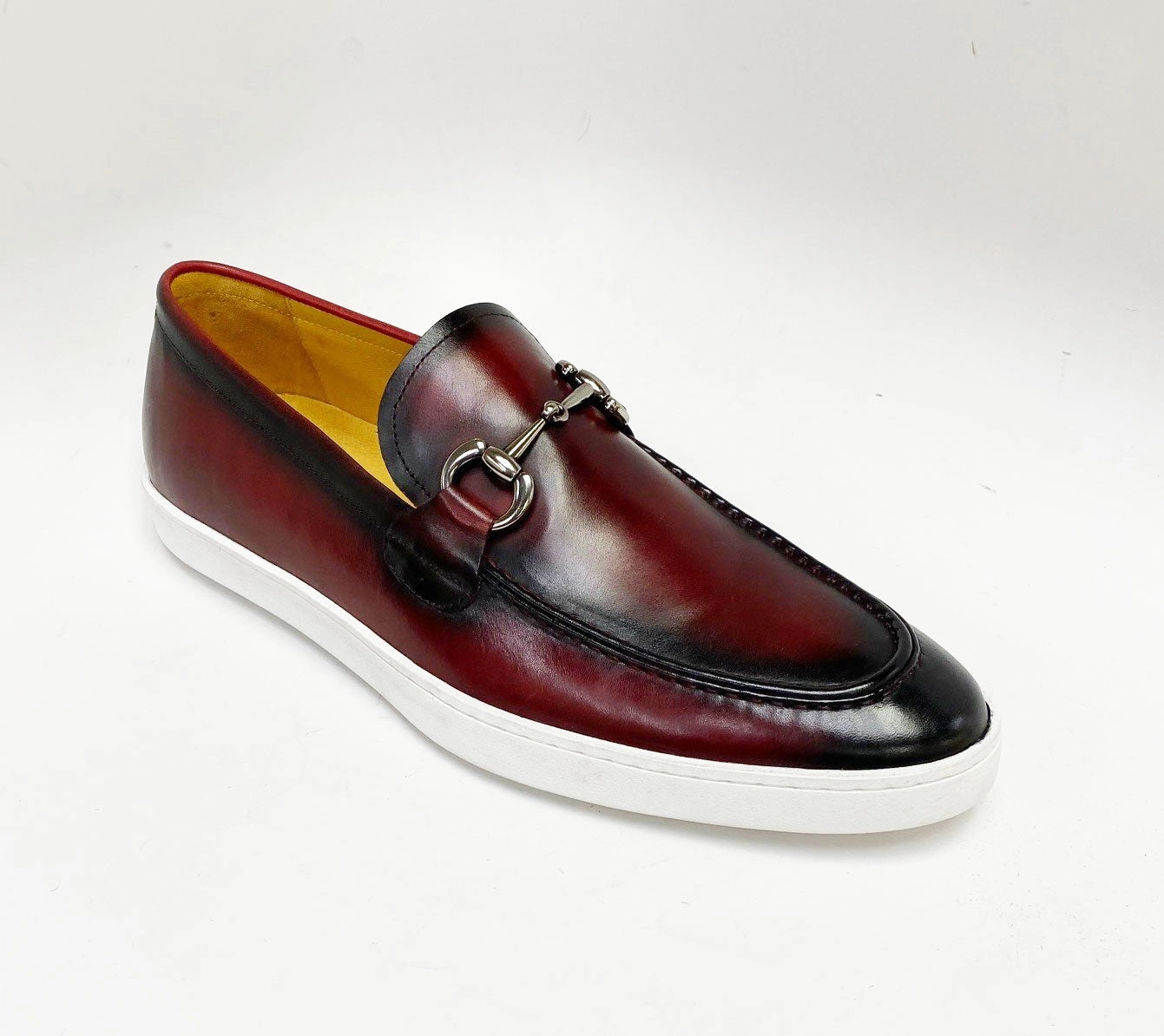 Calfskin Slip-On Horsebit Loafer Burgundy Tennis Slip Ons
