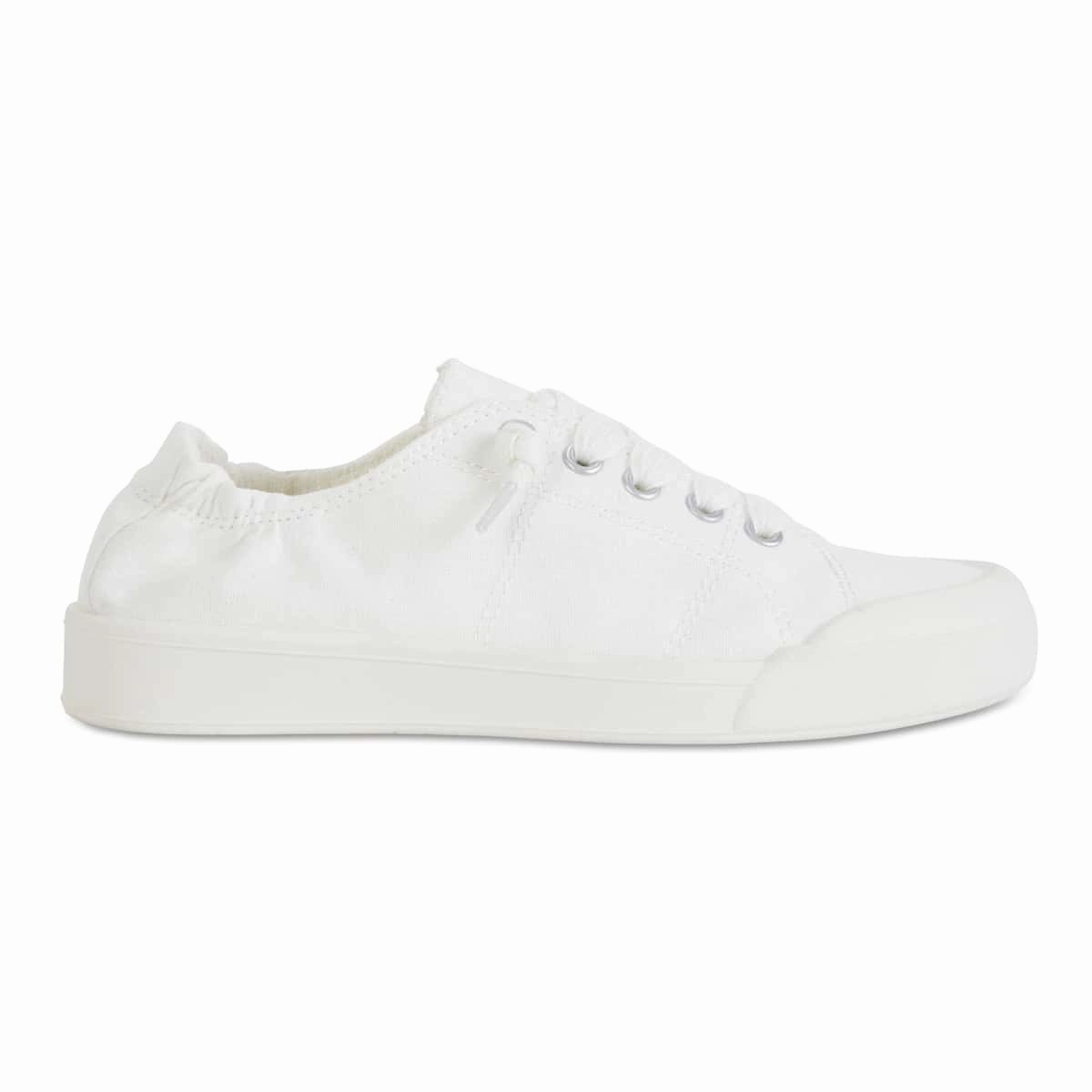 Switch Sneaker in White Canvas Fall Casual Shoes