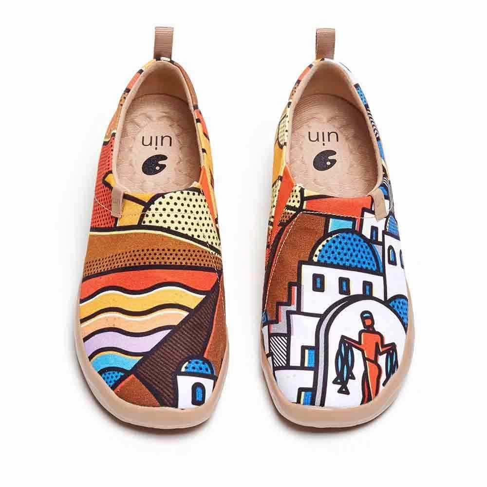 Low Cost Casual Shoes Sunset in Santorini