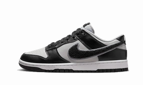 Nike Dunk Low Chenille Swoosh Grey Black Skeleton Nike Shoes