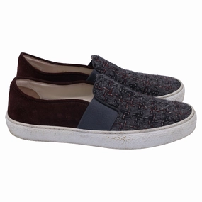 Slip Ons Deals Chanel CC Tweed Slip-On Sneakers in Multicolor  Wool