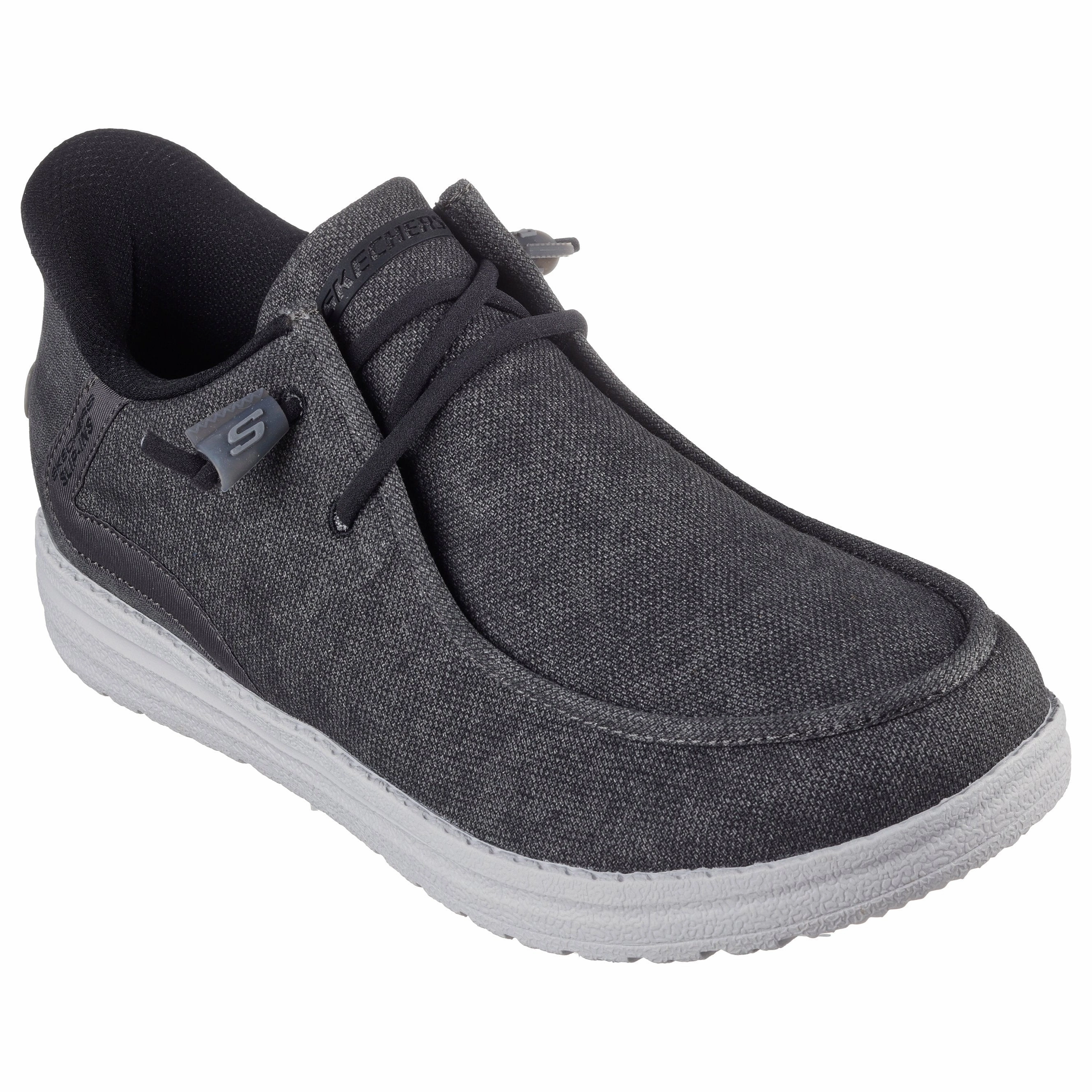Men's Slip-Ins Relaxed Fit: Melson - Coronado Black/Grey Suede Shoes Business Casual
