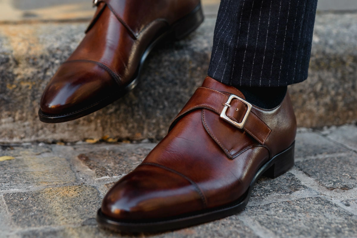 Brogues Lake Worth Florida The Olivier Single Monk Strap - Brown