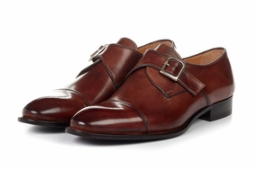 Brogue Shoes Price The Olivier Single Monk Strap - Brown