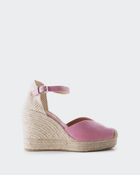 Leather Platform Casual Shoes Petrolina Fuchsia Canvas