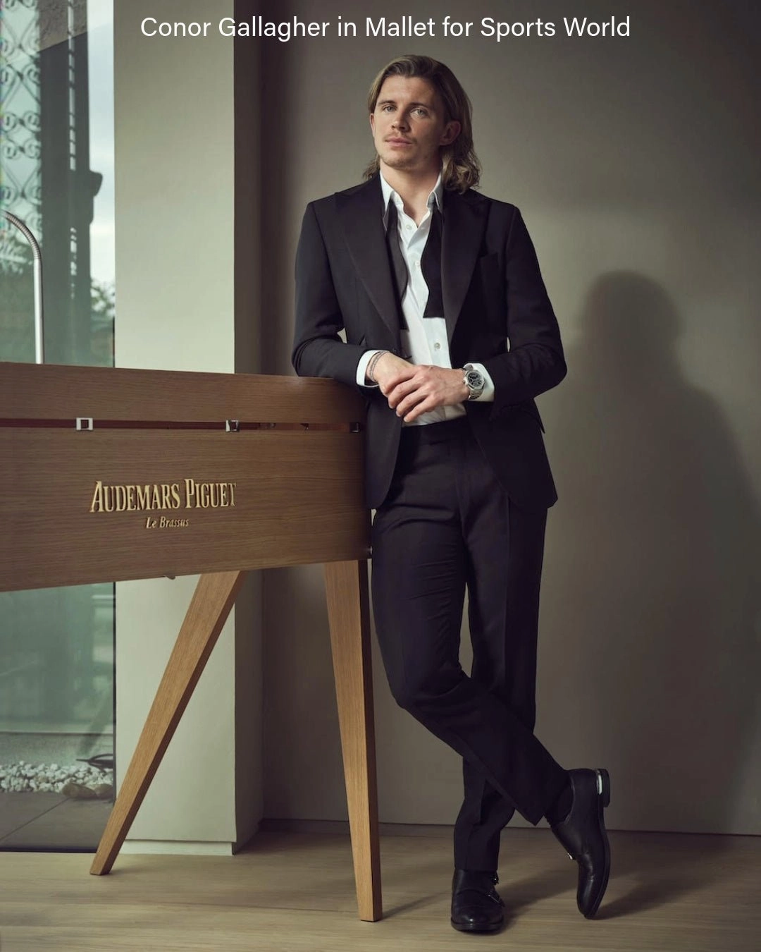 Prescott Monk Black Linen Brogues