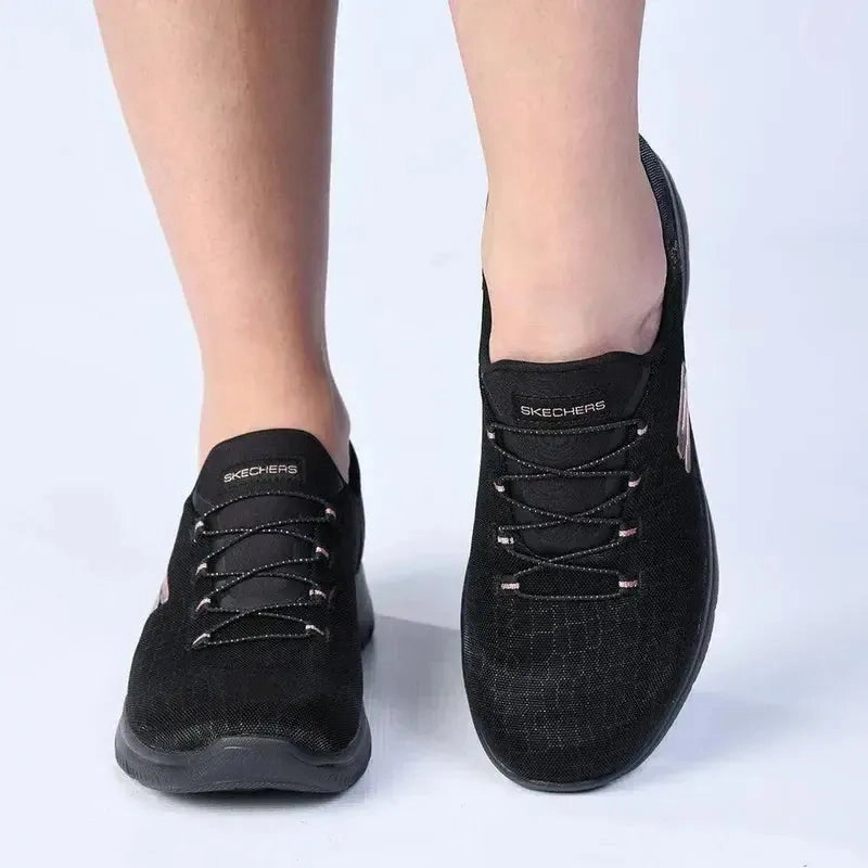 Skechers Summits Slip On Sneaker - Black Gold Kendrick Slip-on Espadrille Flats