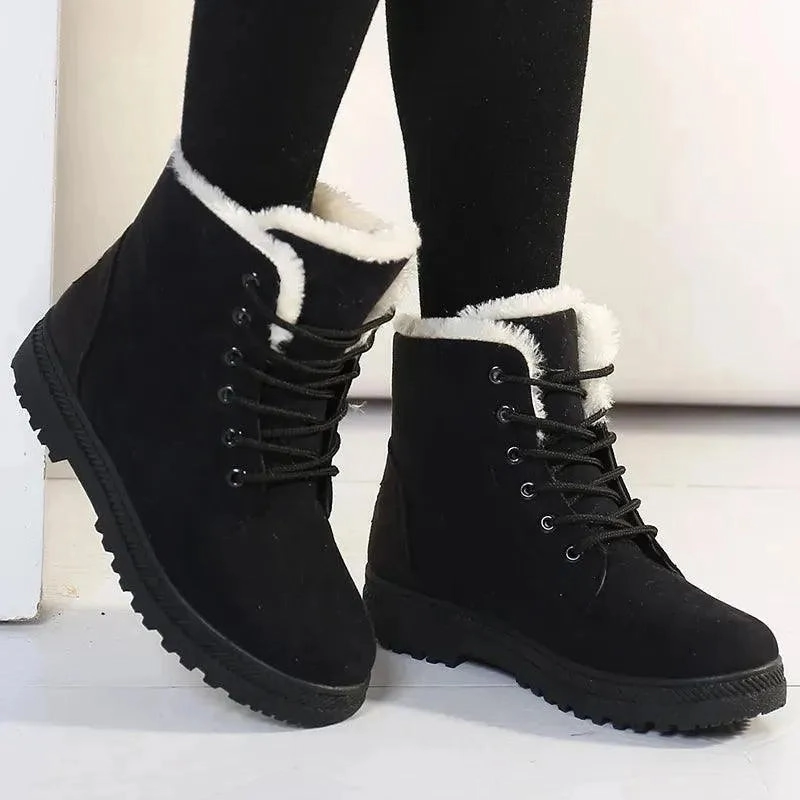 Lace Up Winter Women Snow Boots Warm Snow Boots