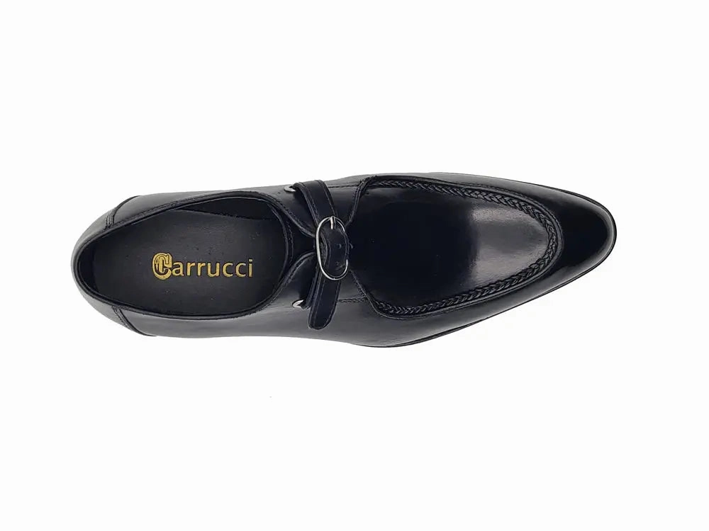 Brogue Shoes Company Burnished Moc Toe Single Monk Loafer