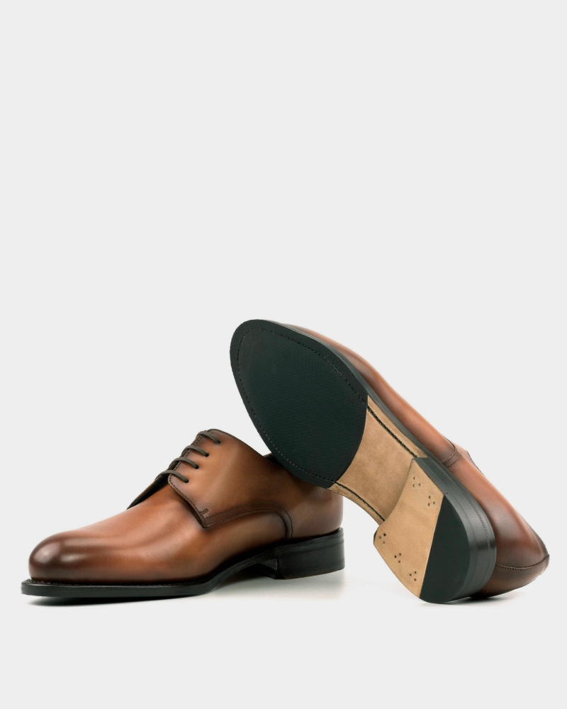 Marco Derby in Tobacco Calf Sandstone Derby Shoes