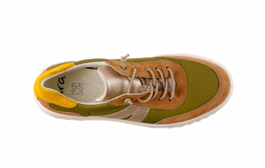 Brogue Leather Ara Carina Green