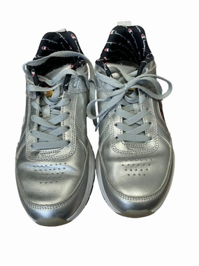 Shoes Sneakers Platform By Champion In Silver, Size: 6.5 Sweet Mary Jane Patent Chunky T-bar Shoes