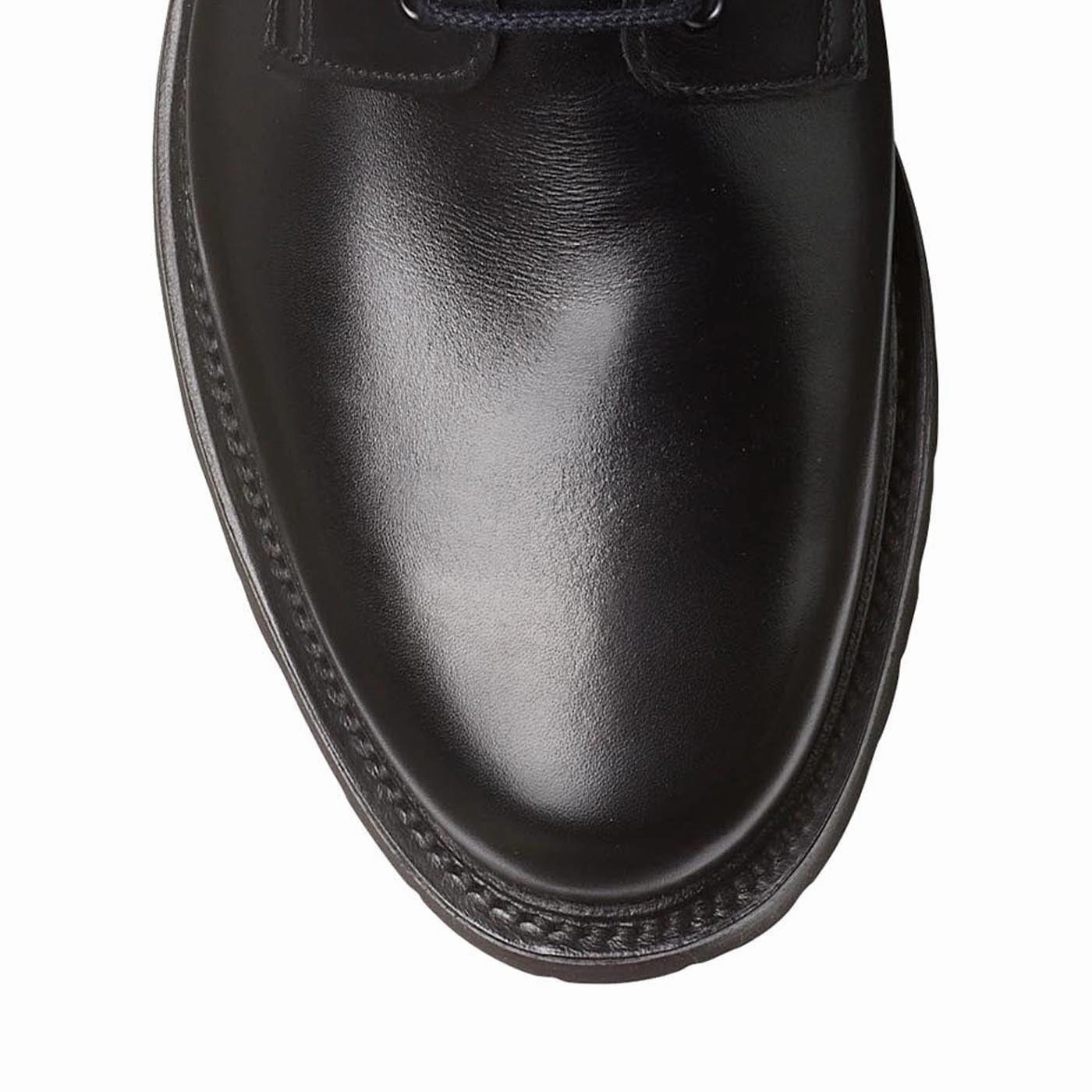 Hazel Black Wax Calf Office Derby Shoes