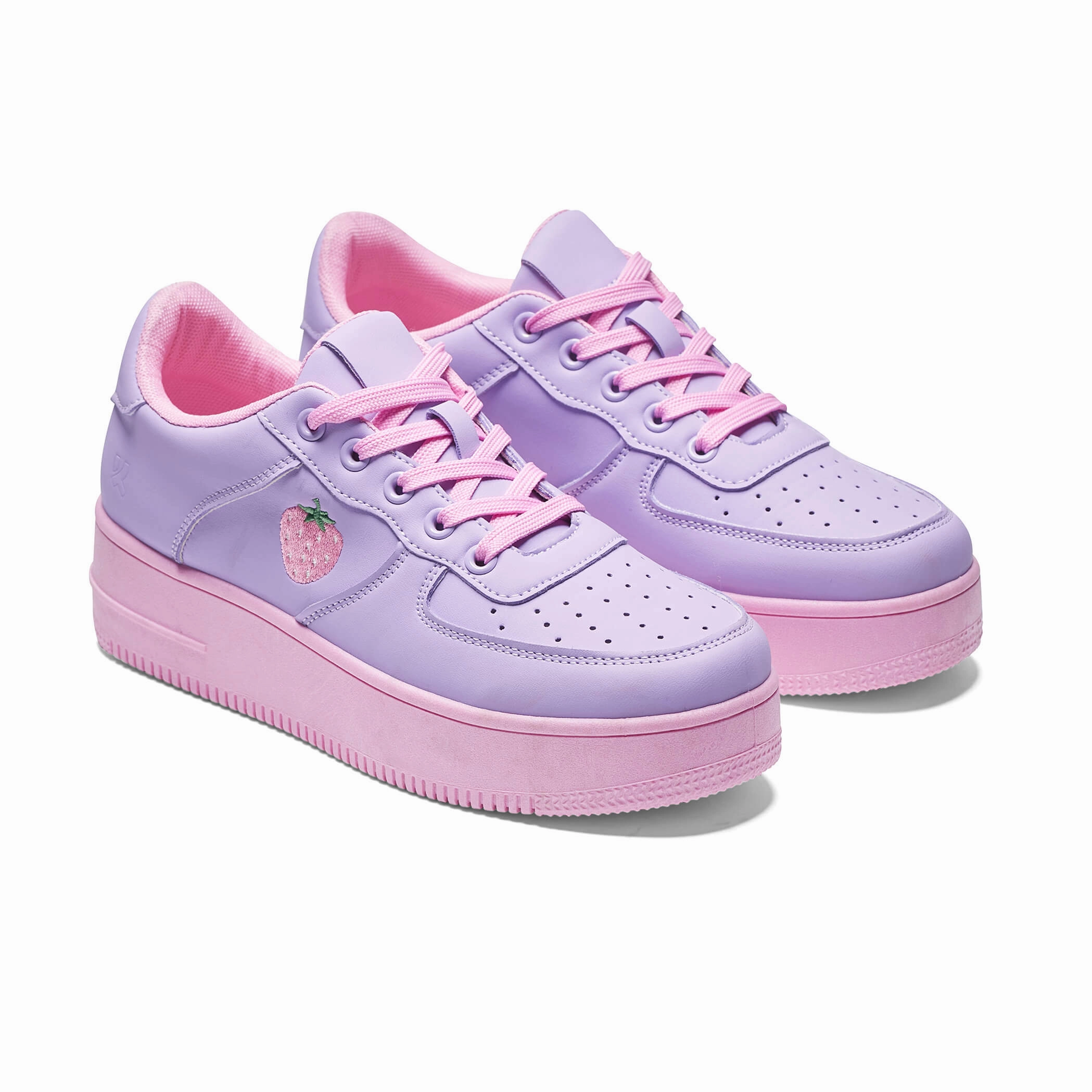 Madeline Mary Jane Shoes Sweet Strawberry Platform Trainers Purple