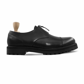 Suede Wedge Lace Up Shoes Tadashi - Men's Black Calf Leather Derby Shoe