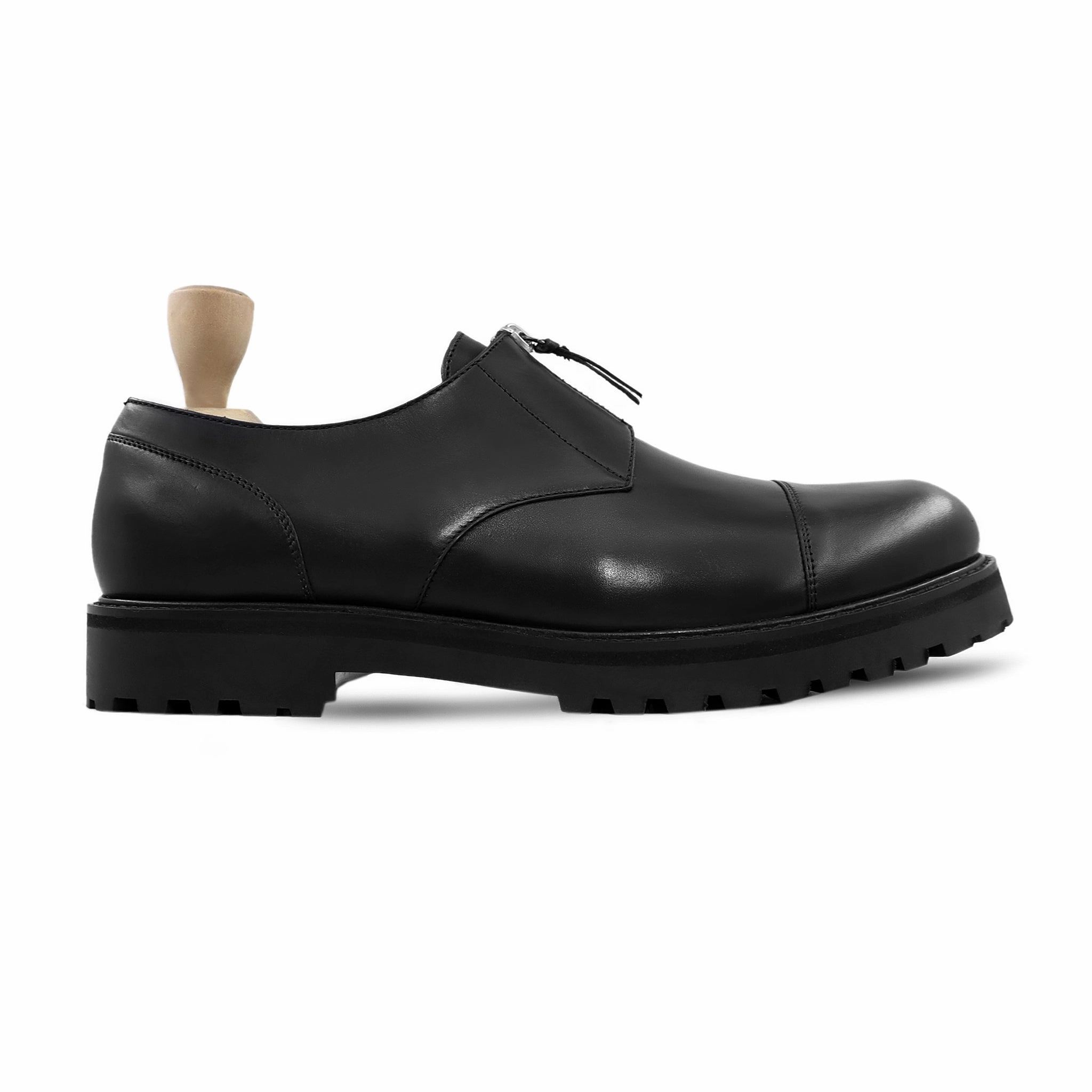Patent Leather Derby Shoes Tadashi - Men's Black Calf Leather Derby Shoe