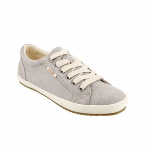 Taos Star Sneaker in Grey Wash Canvas - Women's Pretty Casual Shoes