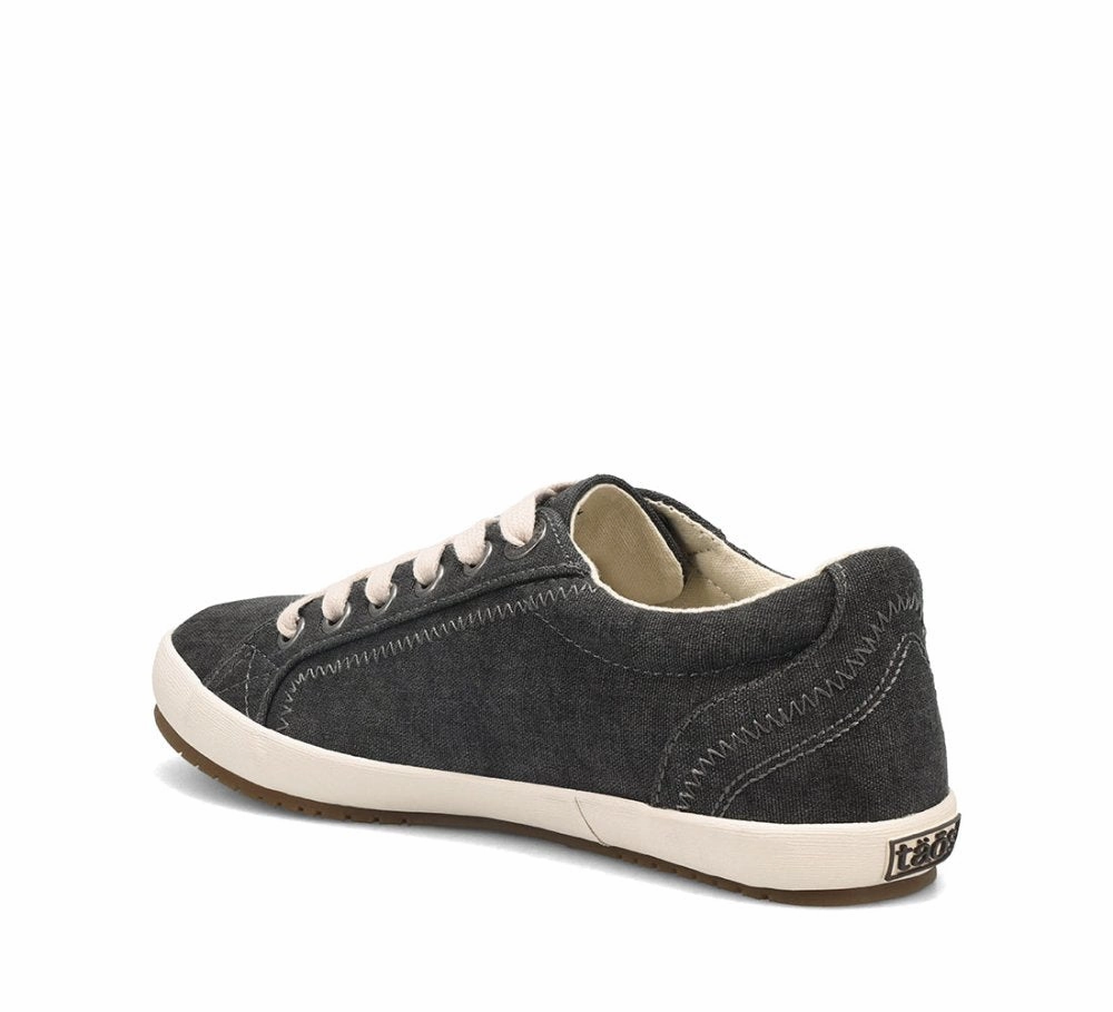 Business Casual With Boat Shoes Taos Women's Star - Charcoal Wash Canvas