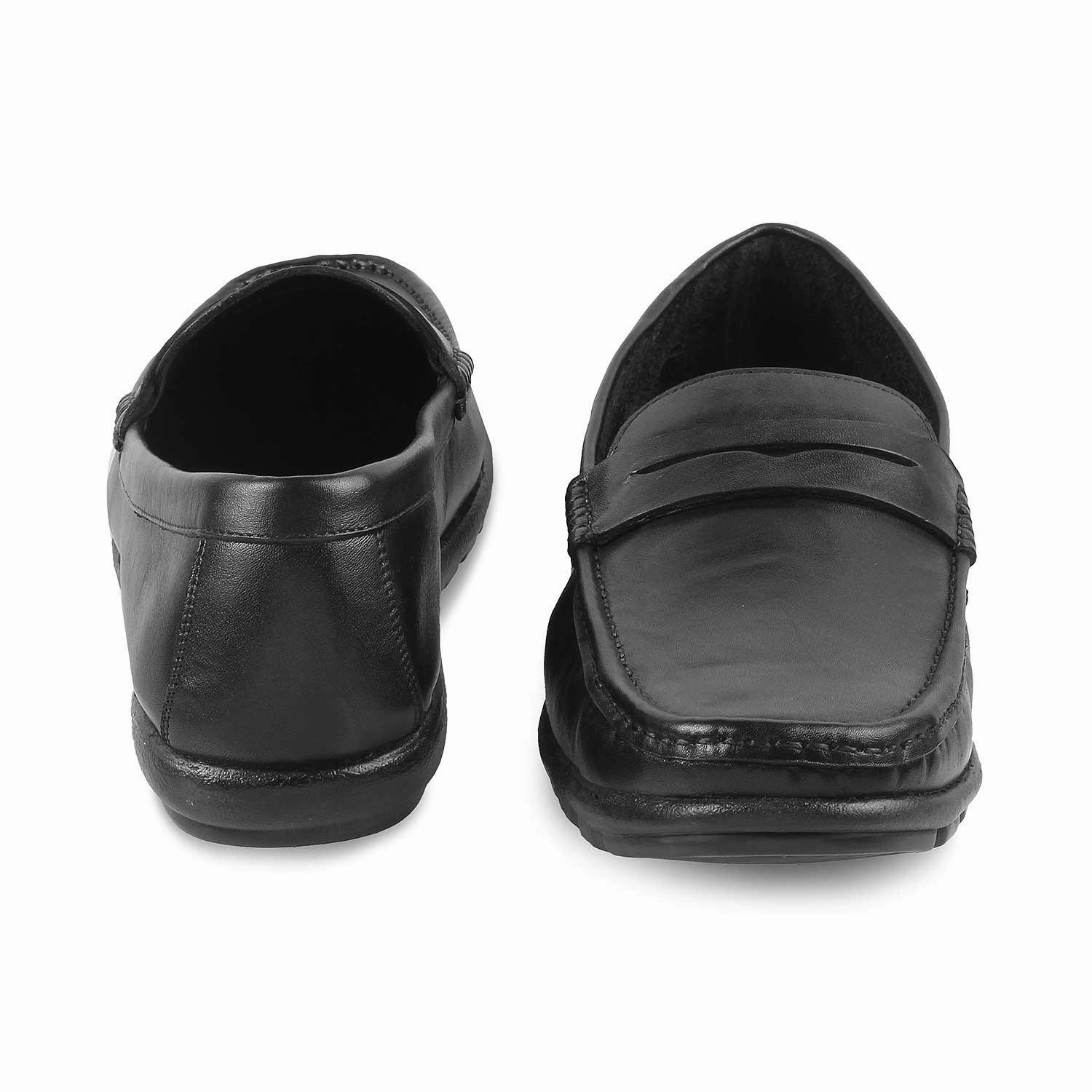 All Loafers The Argento Black Men's Leather Loafers Tresmode