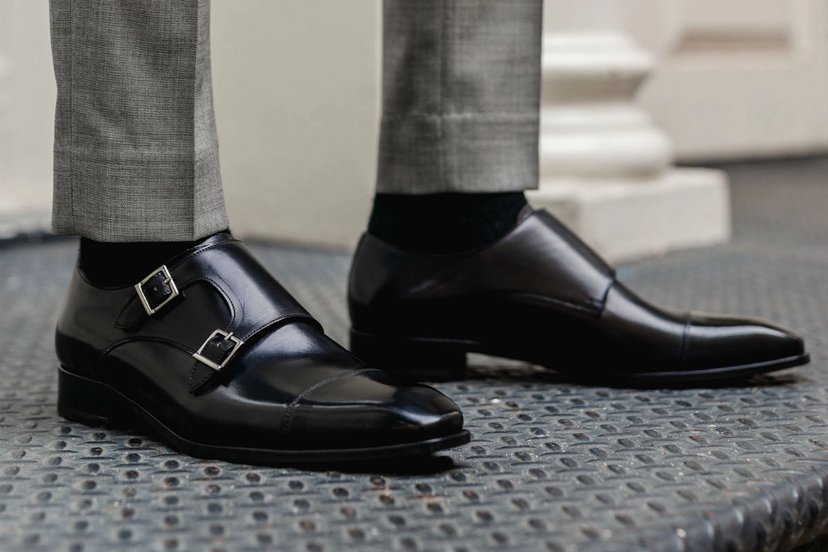 The Burton Double Monk Strap - Nero Impulsive Brogues