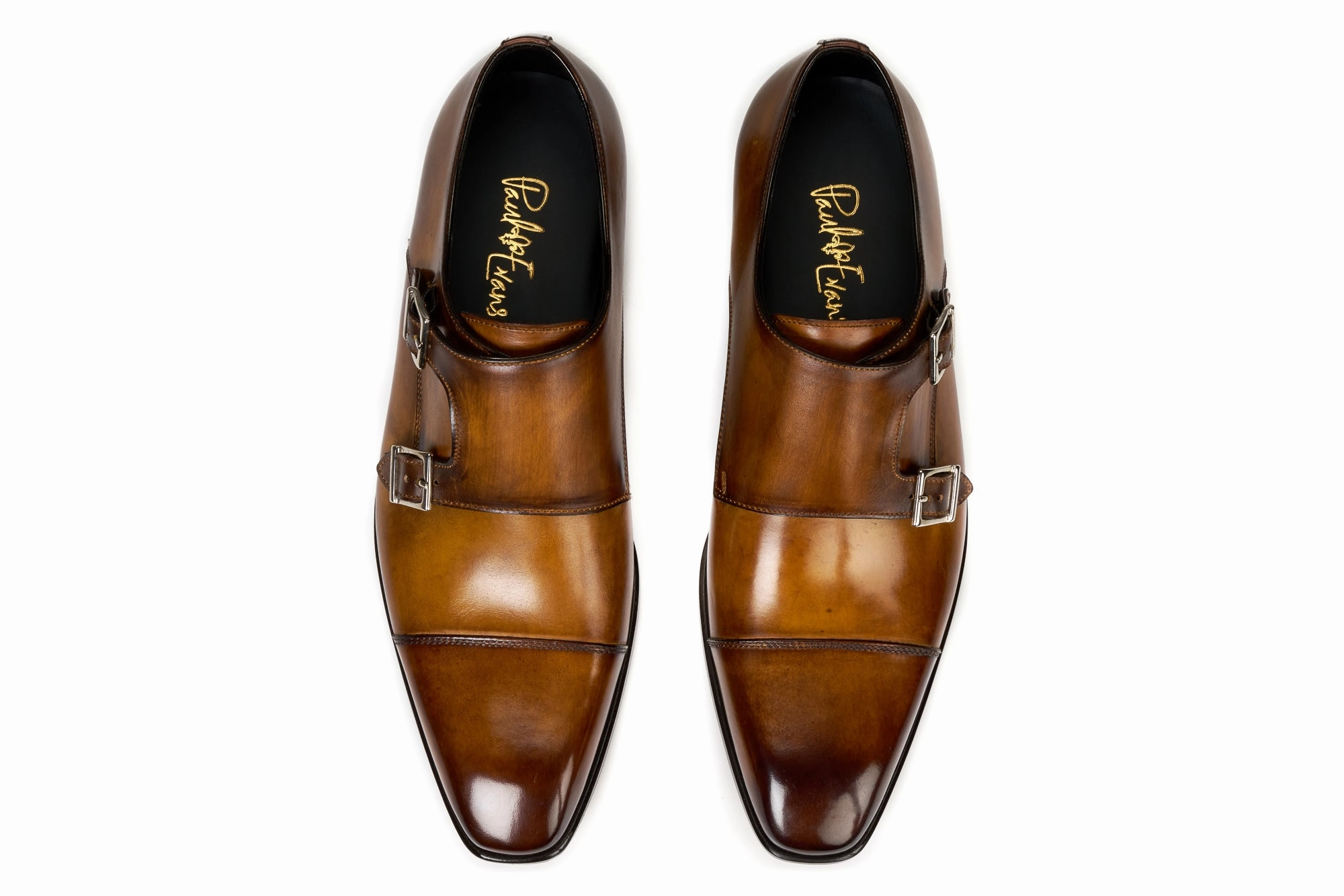 Brogues Or Derby Shoes The Burton Double Monk Strap - Tobacco