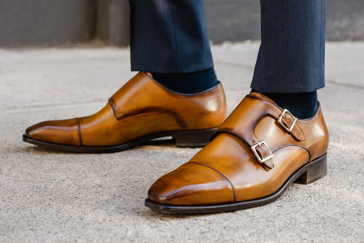 The Burton Double Monk Strap - Tobacco 19th Century Brogues